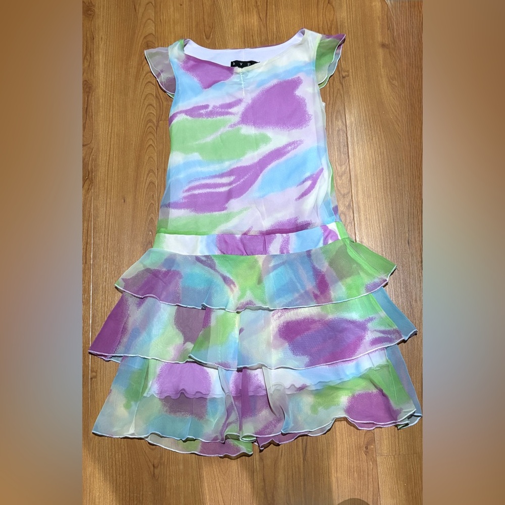 Hype Girls Multi-Color Layered Ruffle Dress